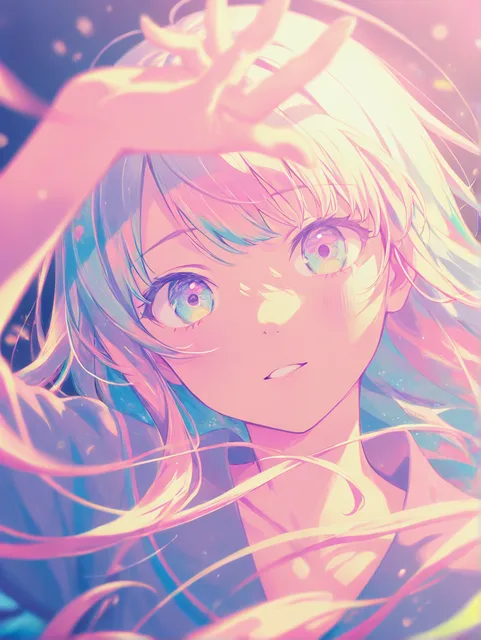 見つめる彼女。