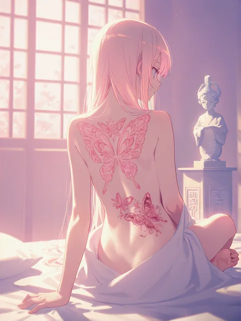 まだラインだけの少女。