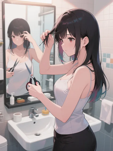 前髪くらいは自分でするよ。, 高精度アニメ - 画像生成チャレンジ