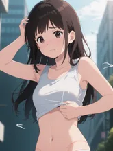 身体の成長に戸惑う少女