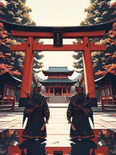 厄を全て落としてやろう — Torii Gate Art AI art on SUPPART
