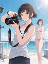 グラビア撮影カメラマンの女性