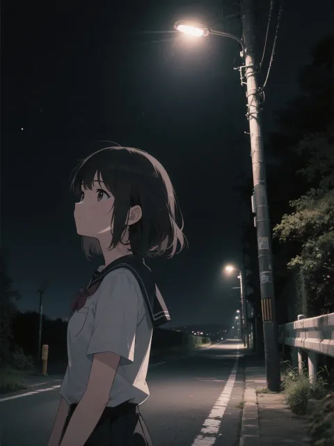 夜に溶けていく