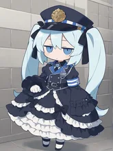 警察でも自分のスタイルはまげないジト目ちゃん