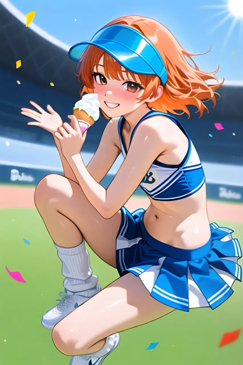 ソフトクリームとジャンピング・チアガール！…橙