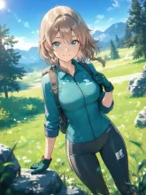 真夏の山ガール·頂で弾ける、健康的な色気 の投稿作品