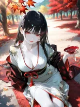 戸隠山の鬼女…紅葉狩り
