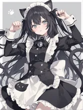 黒猫メイド — 無名のアクナイ好きさんのAIイラスト