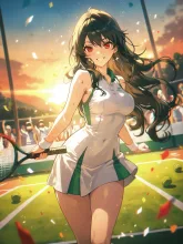 夏のテニス少女·真夏のコート の投稿作品