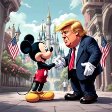 ミッキー＆トランプ — ボボさんのAIイラスト