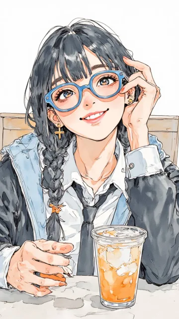 輪郭線付きカラーイラスト - rk