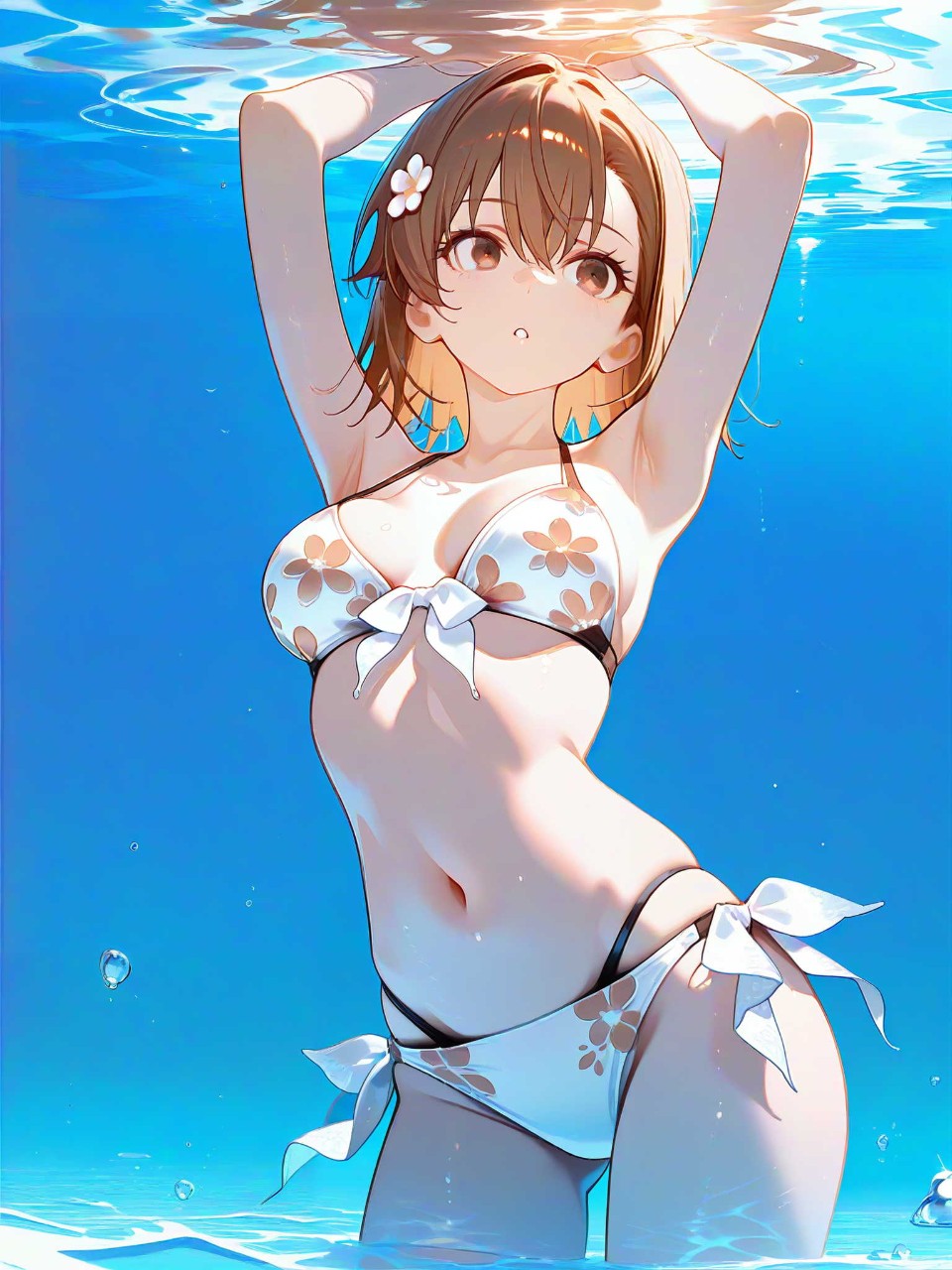 御坂美琴ちゃんの初夏サマーバケーション — 香風さんのAIイラスト