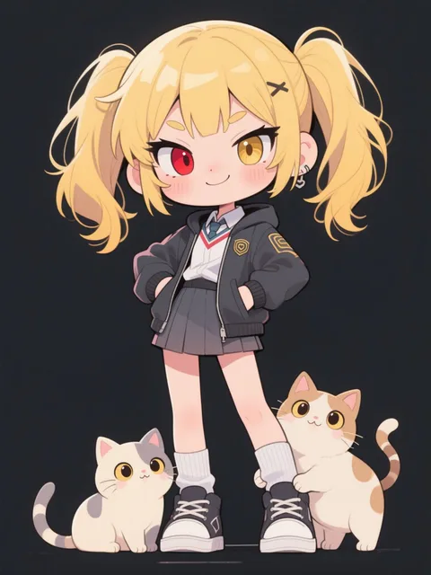 ガキ大将と子分ネコ