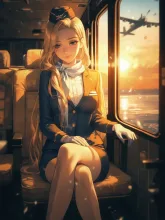 大空のスチュワーデス·タイト制服のCA の投稿作品