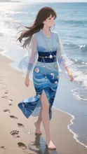 波間の浴衣