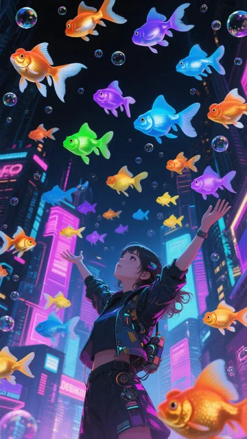 カラフル金魚