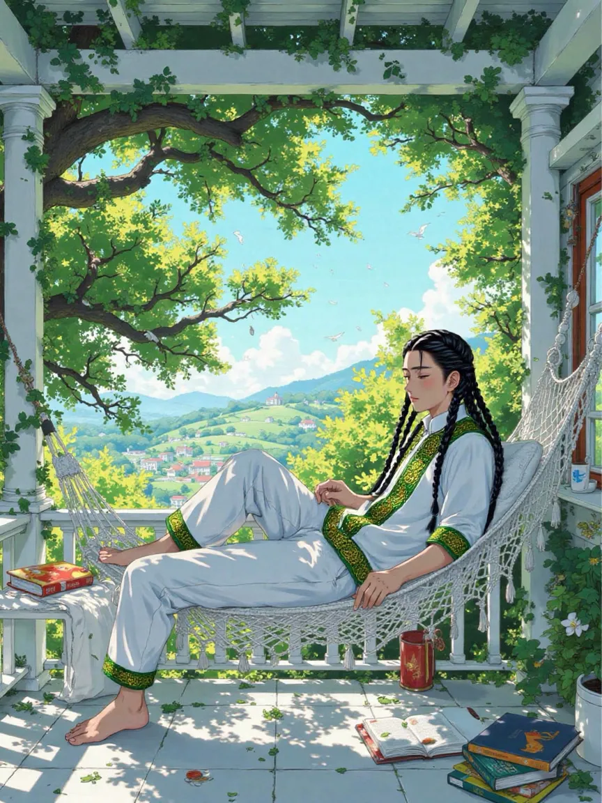 ちょっと食べすぎたかな — ふたばさんのAIイラスト