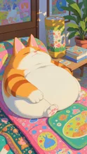 これが通常サイズにゃぁ。みんなが細すぎるだけにゃ