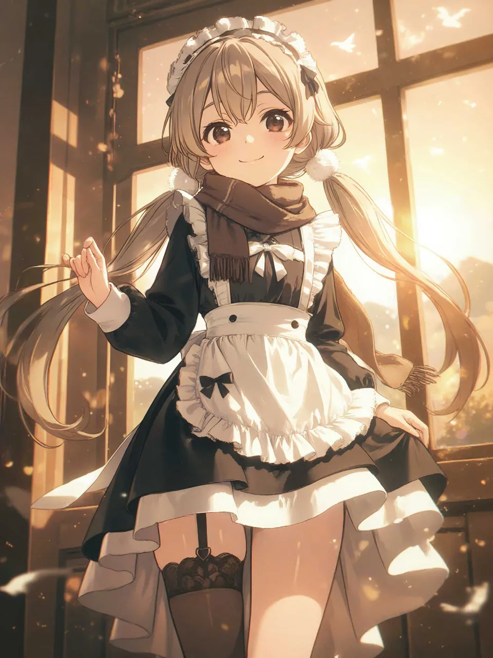 夕焼けのメイドさん