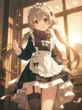 夕焼けのメイドさん