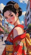 An Edo courtesan reincarnated in modern times