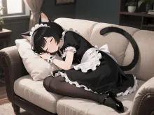 ネコ耳メイドさん、おやすみ中