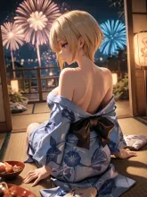 花火大会の彼女 — 花火大会イラストのAIイラスト|SUPPART