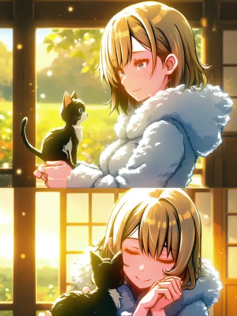On the sun-drenched veranda - 縁側でうたた寝