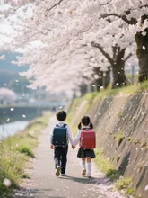 小学校１年生下校中