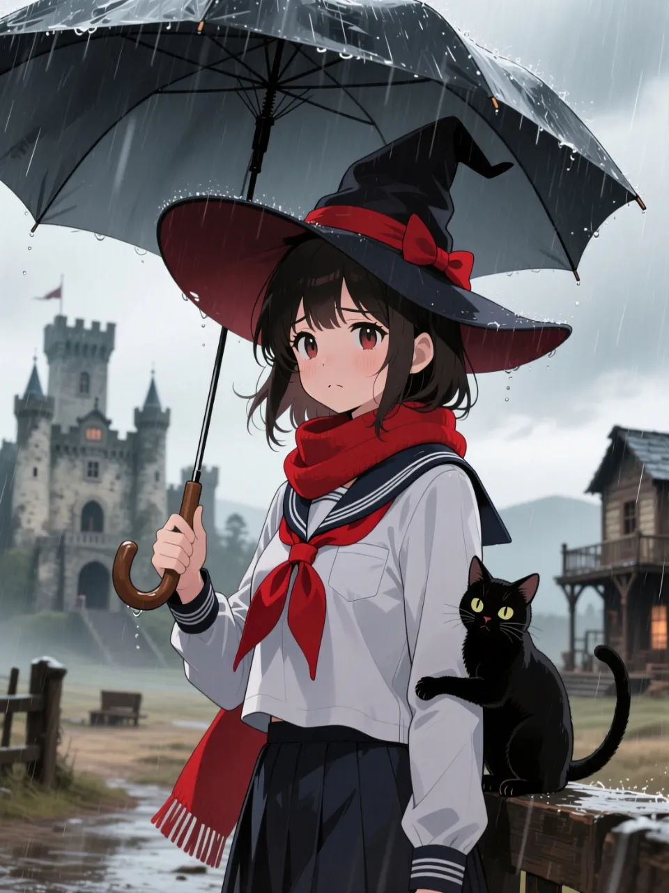 かなり降ってきちゃった! — miraiさんのAIイラスト