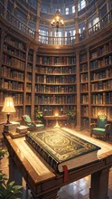 魔法書がある図書館