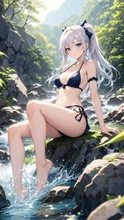 川の水は冷たいな