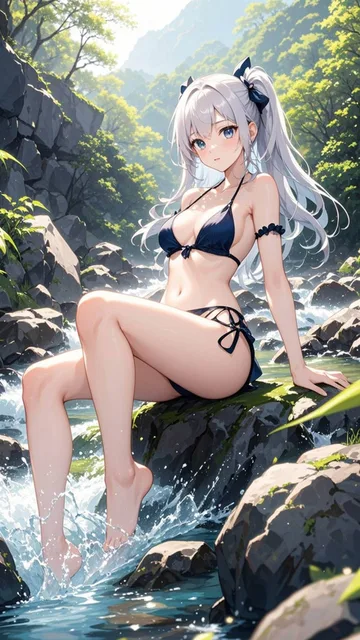 川の水は冷たいな