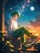 待つ時間の楽しさ — ふたばさんのAIイラスト