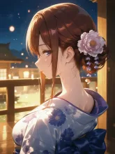 川辺の夜空