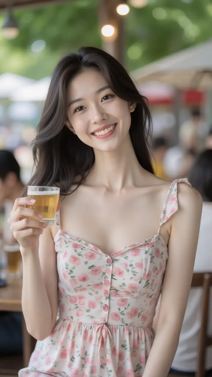 ビアガーデンで一杯
