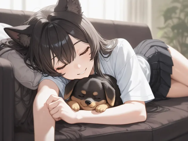 うちのわんこ(二匹)は眠たがり。