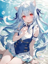 海に住んでいる猫