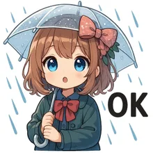 雨降りギャル