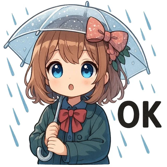 雨降りギャル