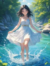 川遊び