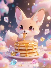 「フェネックのゆめかわパンケーキ」