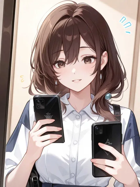 スマホ2個持ちで送る言葉を迷う