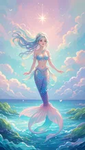 画像生成チャレンジ·夜空と人魚 の投稿作品