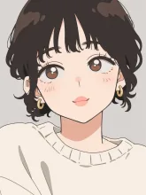 線画アニメアバターイラスト 同一プロンプトの顔で比較