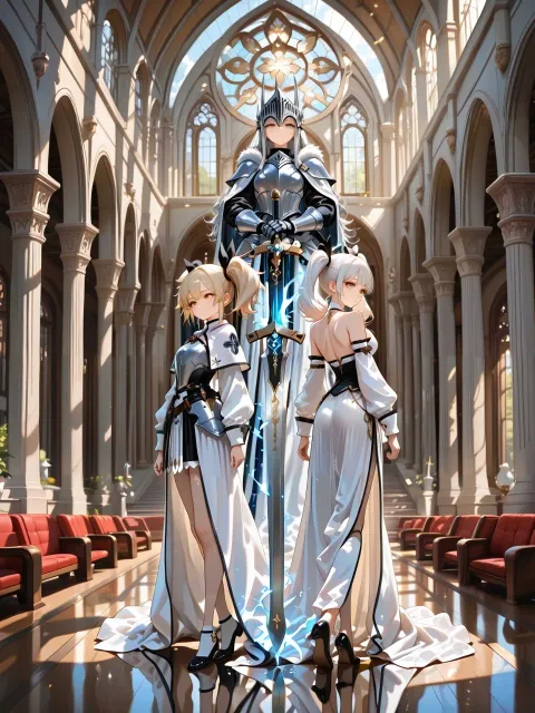 ((左右二分割のイラスト))、二人の少女