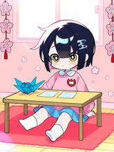 ひな祭りを作ってる女の子