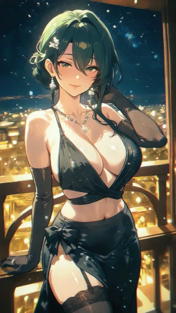 貴女は清楚な魅力を持つお母さんです、夜会に出席しています