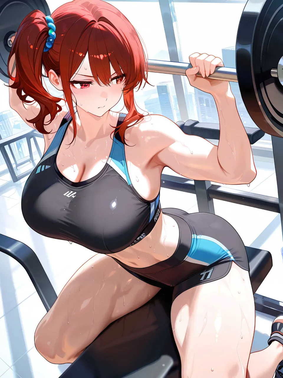 筋トレ美女