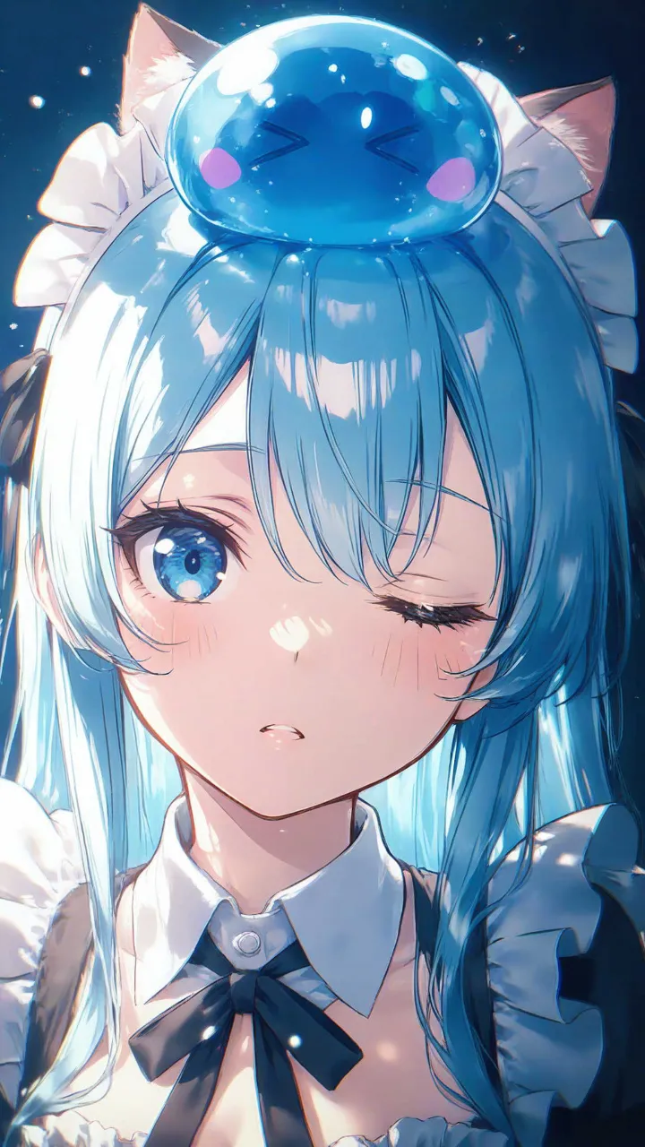 ウインクの練習 スライム使いの少女